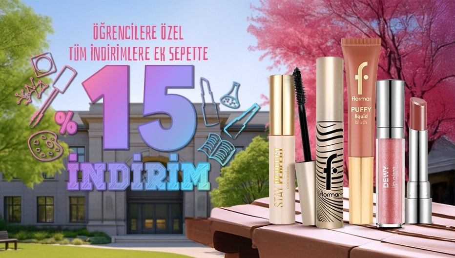 Flormar'dan Öğrencilere Özel Tüm İndirimlere EK SEPETTE %15 İNDİRİM - Flormar öğrenci indirimi kampanya görseli