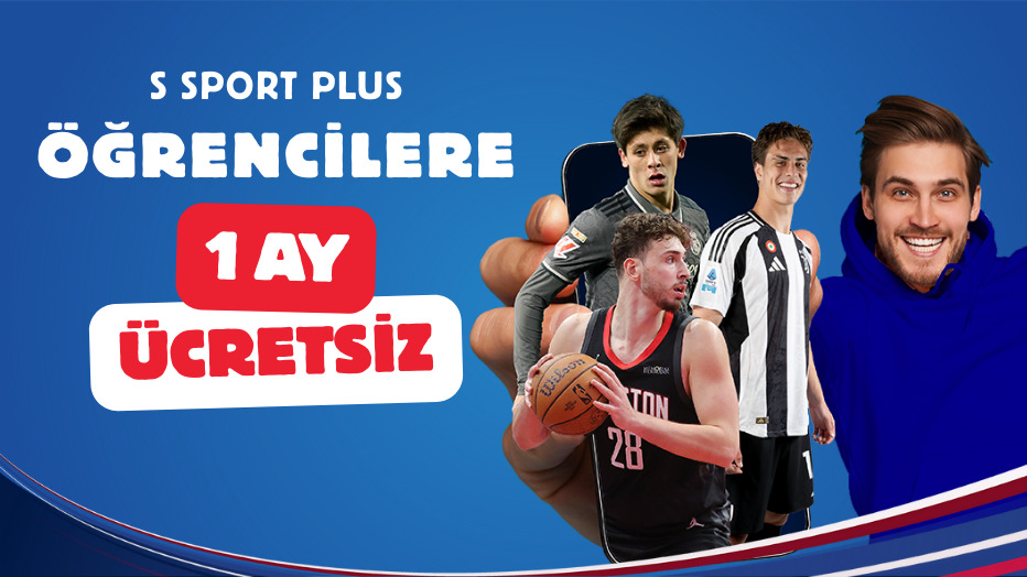1 Ay Ücretsiz S Sport Plus Üyeliği - S Sport Plus öğrenci indirimi kampanya görseli