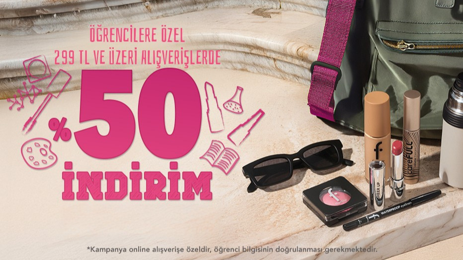 Flormar'dan Öğrencilere Özel %50 İNDİRİM - Flormar öğrenci indirimi kampanya görseli