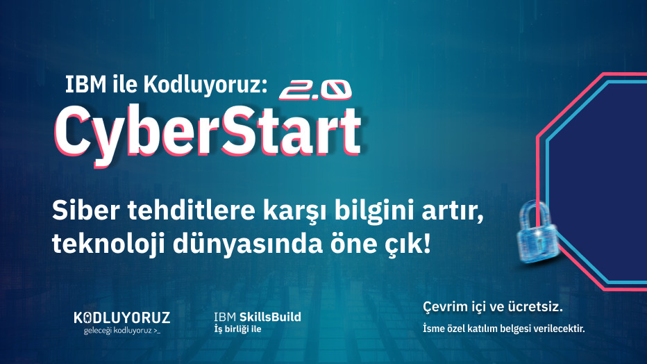IBM ile Kodluyoruz: CyberStart 2.0 - Kodluyoruz öğrenci indirimi kampanya görseli