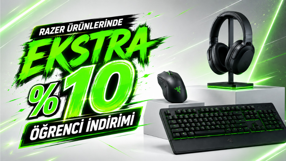 RAZER Ürünlerinde Ekstra %10 Öğrenci İndirimi - RAZER öğrenci indirimi kampanya görseli