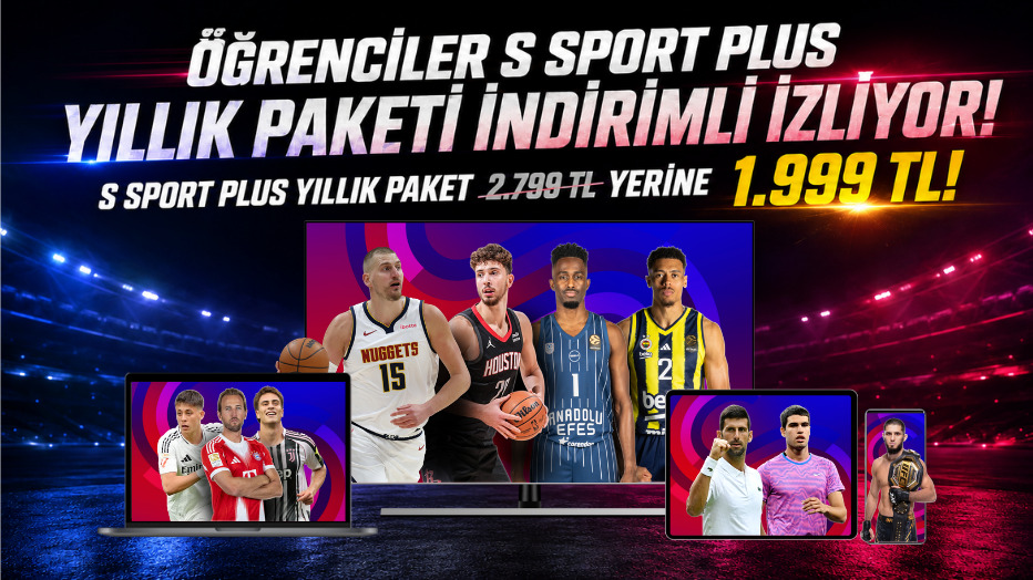 S Sport Plus Öğrencilere Yıllık Sadece 1.999TL!