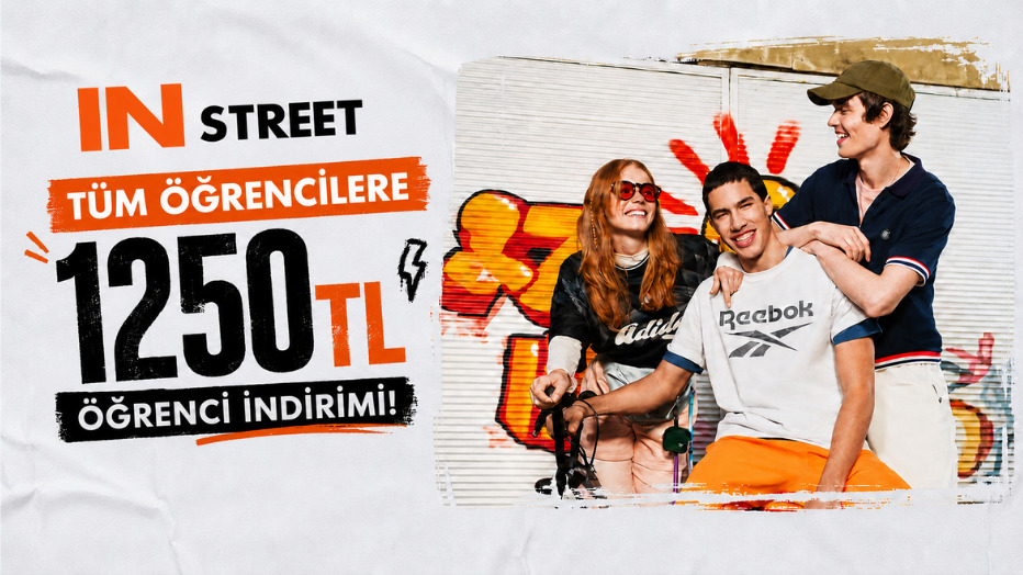 Kampüs Kombinin INSTREET'te, 1250TL İndirimin Bi'öğrenci'de